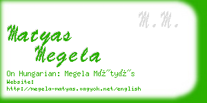 matyas megela business card